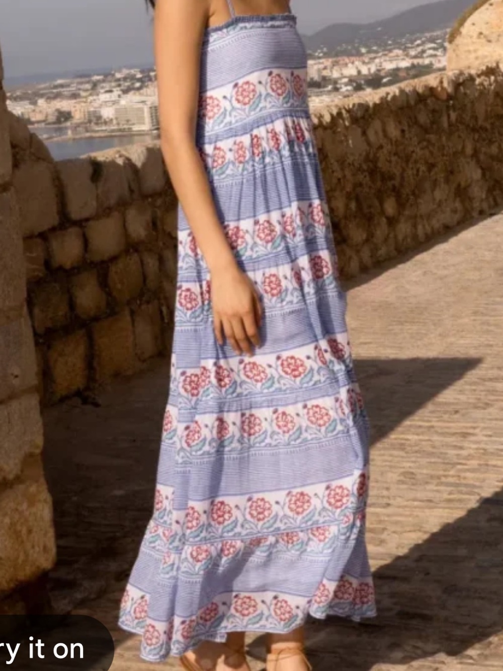 Oliphant Smocked Back Maxi Dress in Borrego Navy